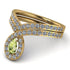 Peridot Pear Shape Stacking Bridal Set - Emilia No. 701 image 3