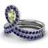 Peridot Pear Shape Stacking Bridal Set - Emilia No. 715