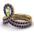 Peridot Pear Shape Stacking Bridal Set - Emilia No. 713