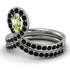 Peridot Pear Shape Stacking Bridal Set - Emilia No. 709