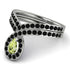 Peridot Pear Shape Stacking Bridal Set - Emilia No. 709 image 3