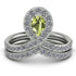 Peridot Pear Shape Stacking Bridal Set - Emilia No. 703