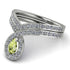 Peridot Pear Shape Stacking Bridal Set - Emilia No. 703
