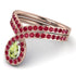 Peridot Pear Shape Stacking Bridal Set - Emilia No. 711