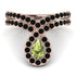 Peridot Pear Shape Stacking Bridal Set - Emilia No. 708 image 5