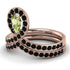 Peridot Pear Shape Stacking Bridal Set - Emilia No. 708 image 2