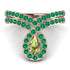 Peridot Pear Shape Stacking Bridal Set - Emilia No. 705
