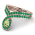Peridot Pear Shape Stacking Bridal Set - Emilia No. 705 image 3