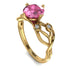Pink Moissanite Blossom 14K Golden Nature Inspired Engagement Ring - Haley No. 801