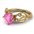 Pink Moissanite Blossom 14K Golden Nature Inspired Engagement Ring - Haley No. 801 image 1
