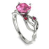 Pink Moissanite Blossom 14K Golden Nature Inspired Engagement Ring - Haley No. 812