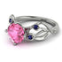 Pink Moissanite Blossom 14K Golden Nature Inspired Engagement Ring - Haley No. 815 image 1