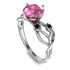 Pink Moissanite Blossom 14K Golden Nature Inspired Engagement Ring - Haley No. 809 image 3