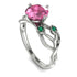 Pink Moissanite Blossom 14K Golden Nature Inspired Engagement Ring - Haley No. 806
