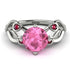 Pink Moissanite Blossom 14K Golden Nature Inspired Engagement Ring - Haley No. 812