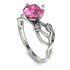 Pink Moissanite Blossom 14K Golden Nature Inspired Engagement Ring - Haley No. 803