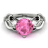 Pink Moissanite Blossom 14K Golden Nature Inspired Engagement Ring - Haley No. 809