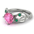Pink Moissanite Blossom 14K Golden Nature Inspired Engagement Ring - Haley No. 806 image 1
