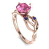 Pink Moissanite Blossom 14K Golden Nature Inspired Engagement Ring - Haley No. 814