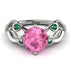 Pink Moissanite Blossom 14K Golden Nature Inspired Engagement Ring - Haley No. 806 image 2