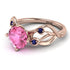 Pink Moissanite Blossom 14K Golden Nature Inspired Engagement Ring - Haley No. 814 image 1