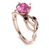 Pink Moissanite Blossom 14K Golden Nature Inspired Engagement Ring - Haley No. 808