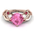 Pink Moissanite Blossom 14K Golden Nature Inspired Engagement Ring - Haley No. 811