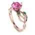 Pink Moissanite Blossom 14K Golden Nature Inspired Engagement Ring - Haley No. 805 image 3