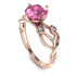 Pink Moissanite Blossom 14K Golden Nature Inspired Engagement Ring - Haley No. 802
