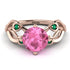 Pink Moissanite Blossom 14K Golden Nature Inspired Engagement Ring - Haley No. 805