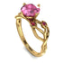 Pink Moissanite Blossom 14K Golden Nature Inspired Engagement Ring - Haley No. 810