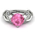 Pink Moissanite Blossom 14K Golden Nature Inspired Engagement Ring - Haley No. 803
