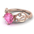 Pink Moissanite Blossom 14K Golden Nature Inspired Engagement Ring - Haley No. 802