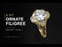 Diamond Ornate Filigree Engagement Ring - Evie No. 1