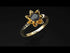 Lotus Flower Black Diamond ring - Lotus no. 16