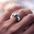 Princess Cut Sapphire Solitaire Wedding Band - Lane No. 15