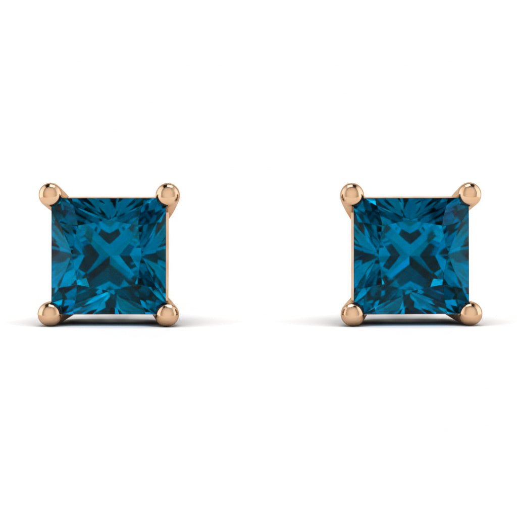 Princess Cut Stud Earrings - Kenia No. 502