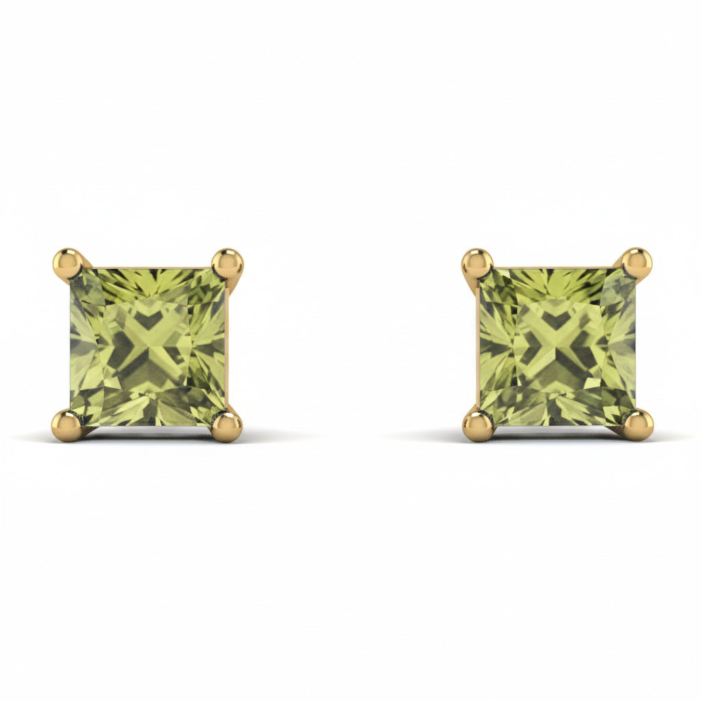 Princess Cut Stud Earrings - Kenia No. 701