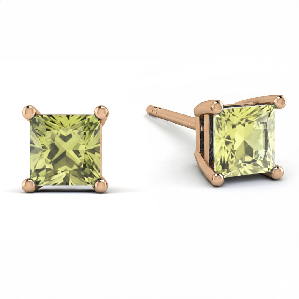 Princess Cut Stud Earrings - Kenia No. 702