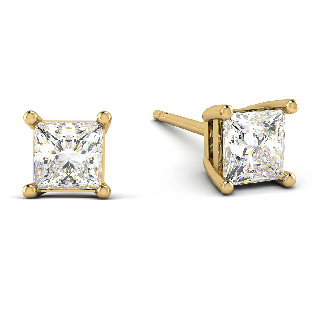 Princess Cut Stud Earrings - Kenia No. 1