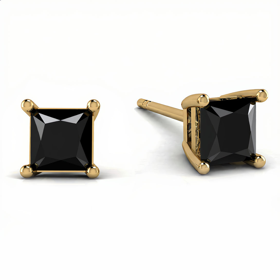 Princess Cut Stud Earrings - Kenia No. 7