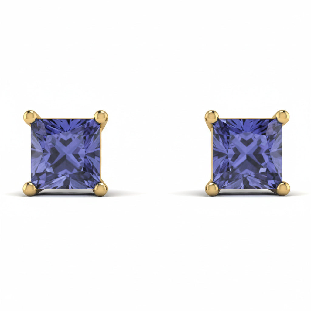 Princess Cut Stud Earrings - Kenia No. 201