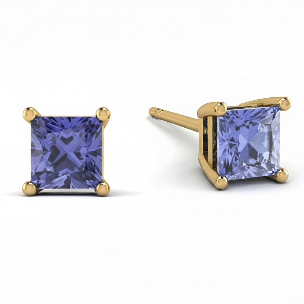 Princess Cut Stud Earrings - Kenia No. 201