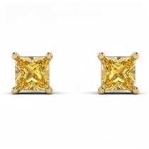 Princess Cut Stud Earrings - Kenia No. 1001 image 1