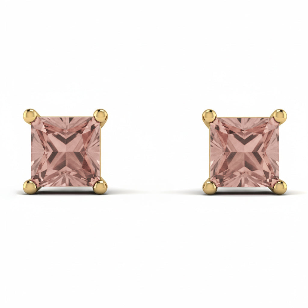 Princess Cut Stud Earrings - Kenia No. 901