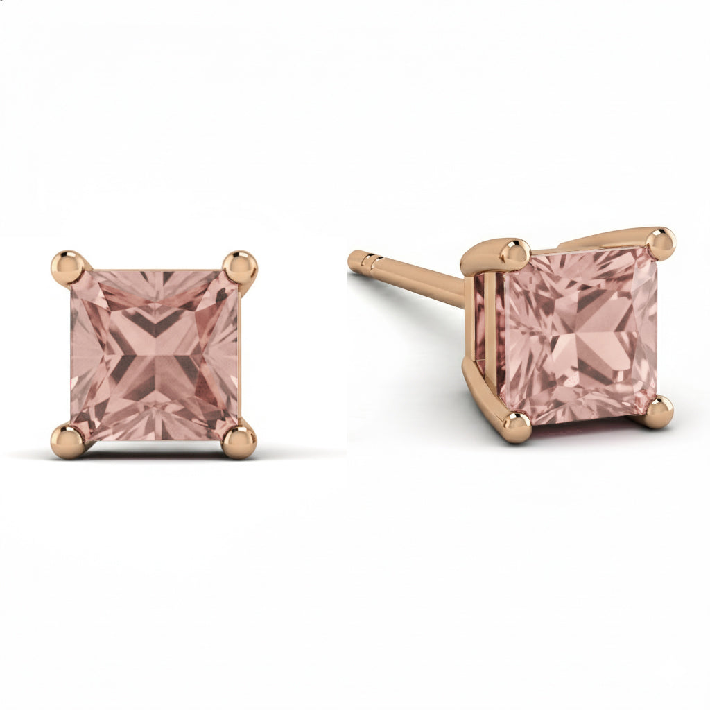 Princess Cut Stud Earrings - Kenia No. 902