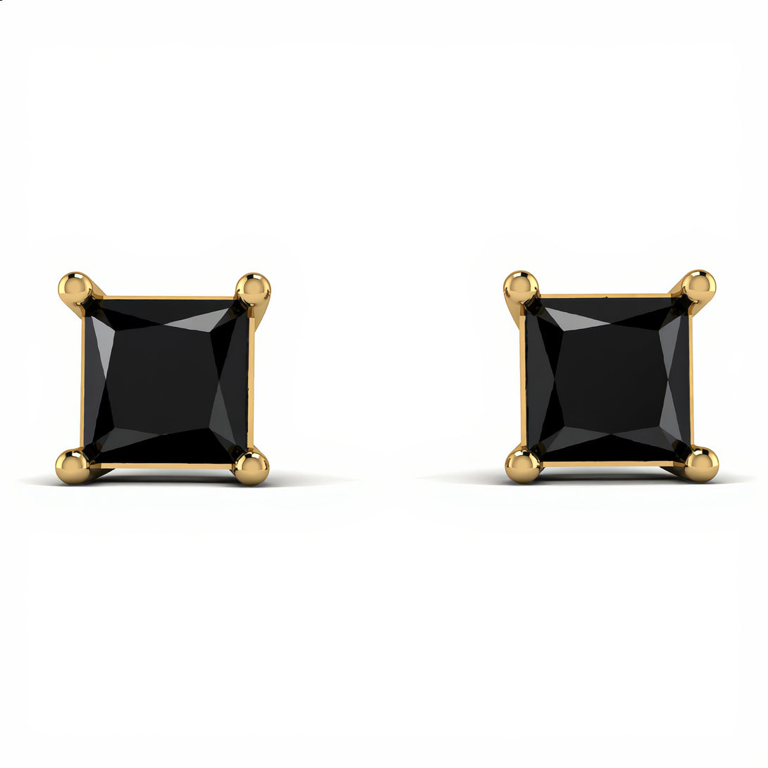 Princess Cut Stud Earrings - Kenia No. 7
