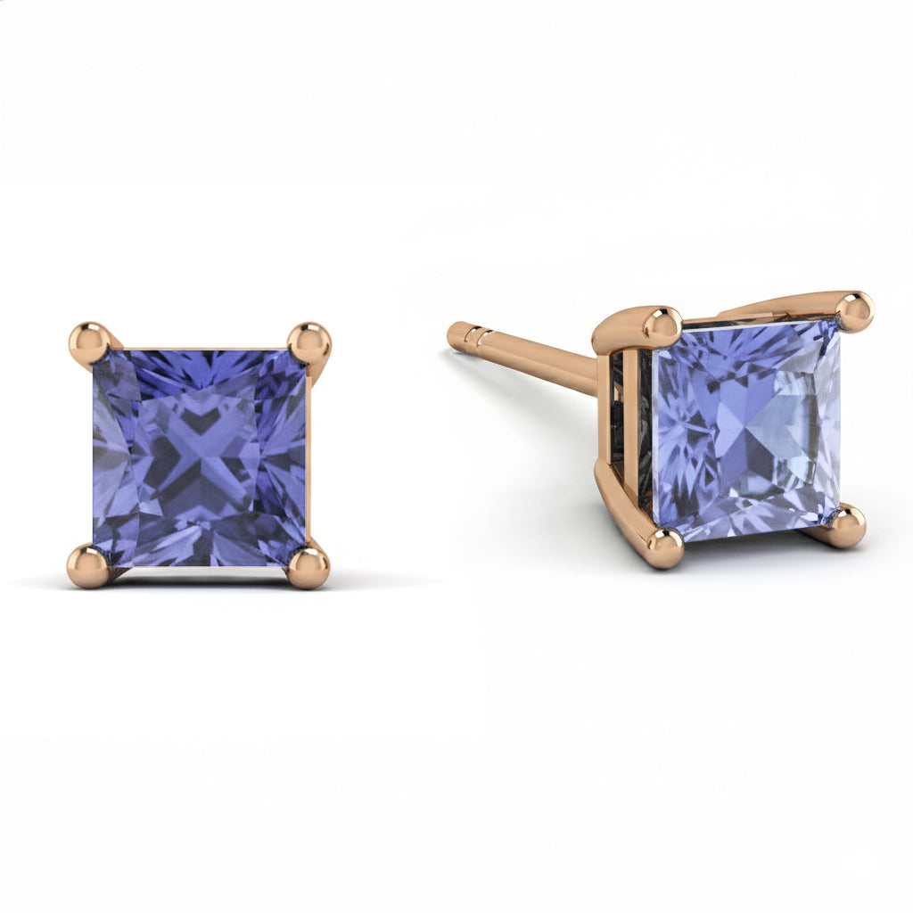 Princess Cut Stud Earrings - Kenia No. 202