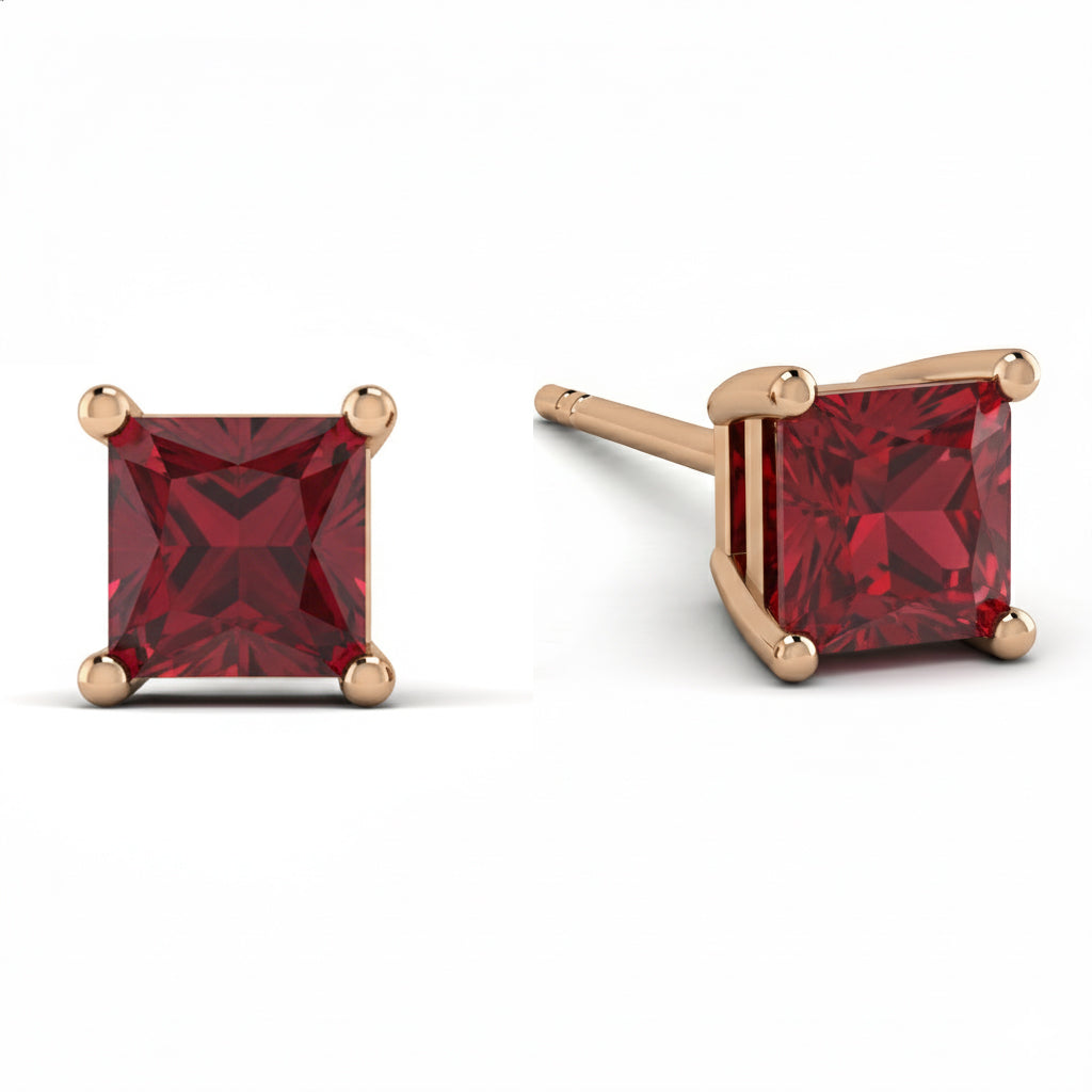 Princess Cut Stud Earrings - Kenia No. 11