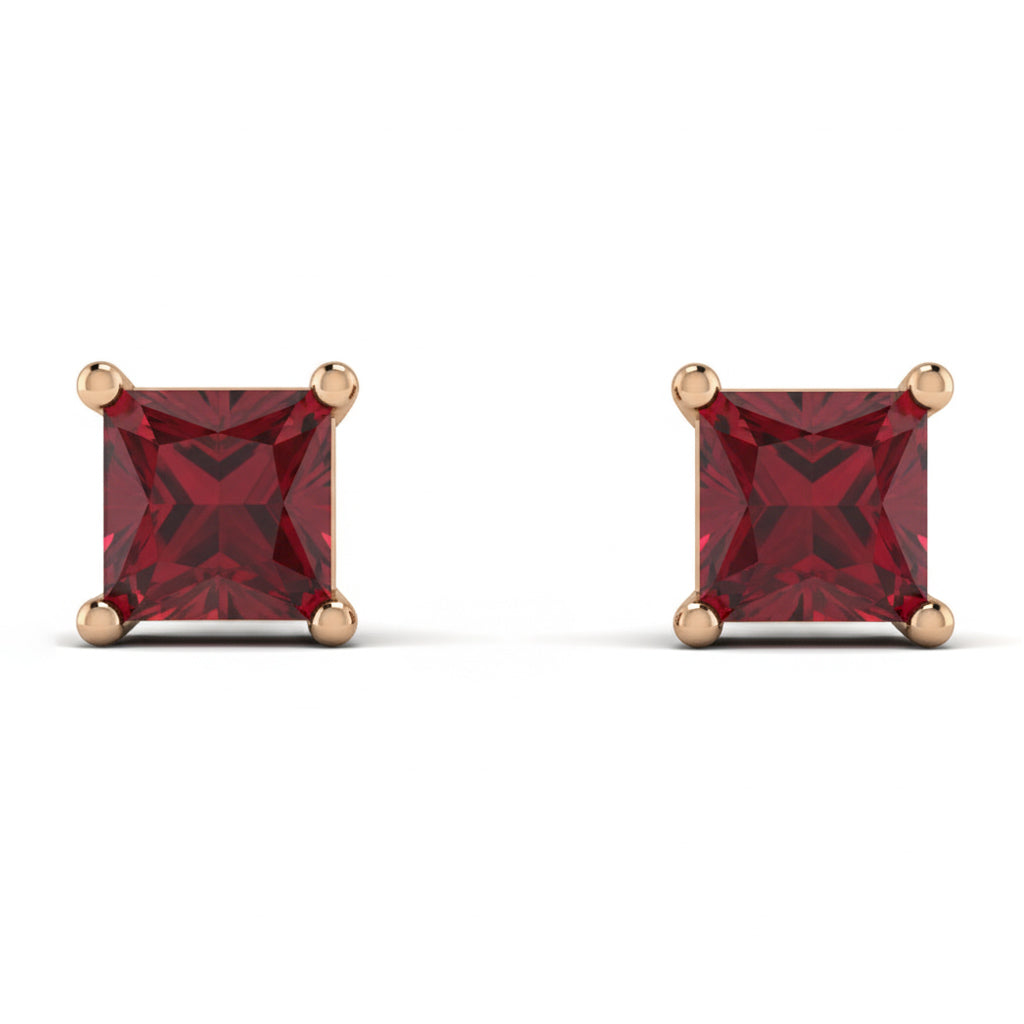 Princess Cut Stud Earrings - Kenia No. 11